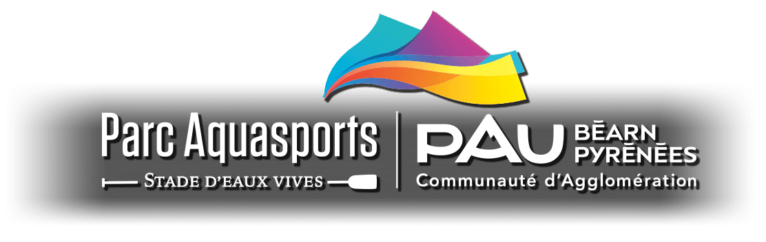 Logo blanc du Parc Aquasports de Pau